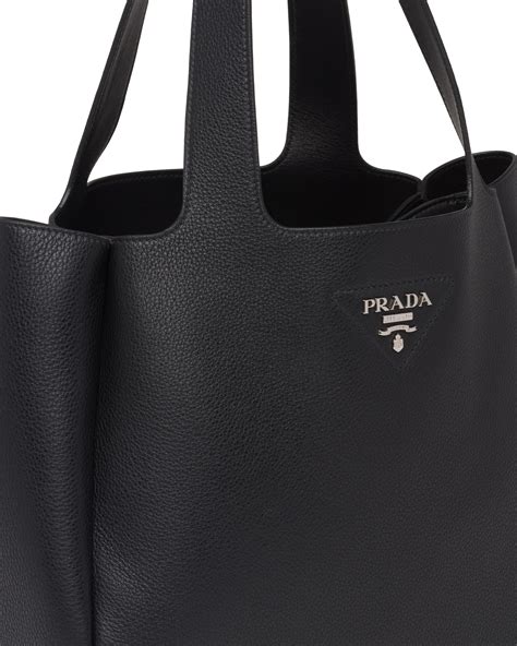 black leather Prada purse